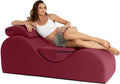Avana Luvu Lounger - Chaise Lounge Chair for Yoga, Exercise, Massage - High Density Foam - Made in The USA - Red