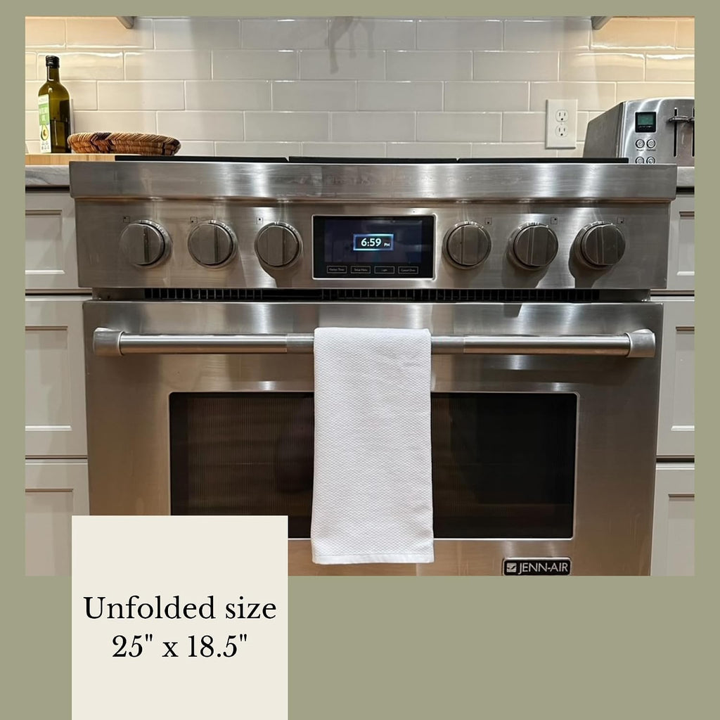 Moonlight Makers Premium Turkish Cotton Hand Towels for Bathroom & Kitchen - White Quick Dry Towel Set, Ultra Absorbent Waffle Weave, Soft and Durable, Washer and Dryer Safe, 100 pack