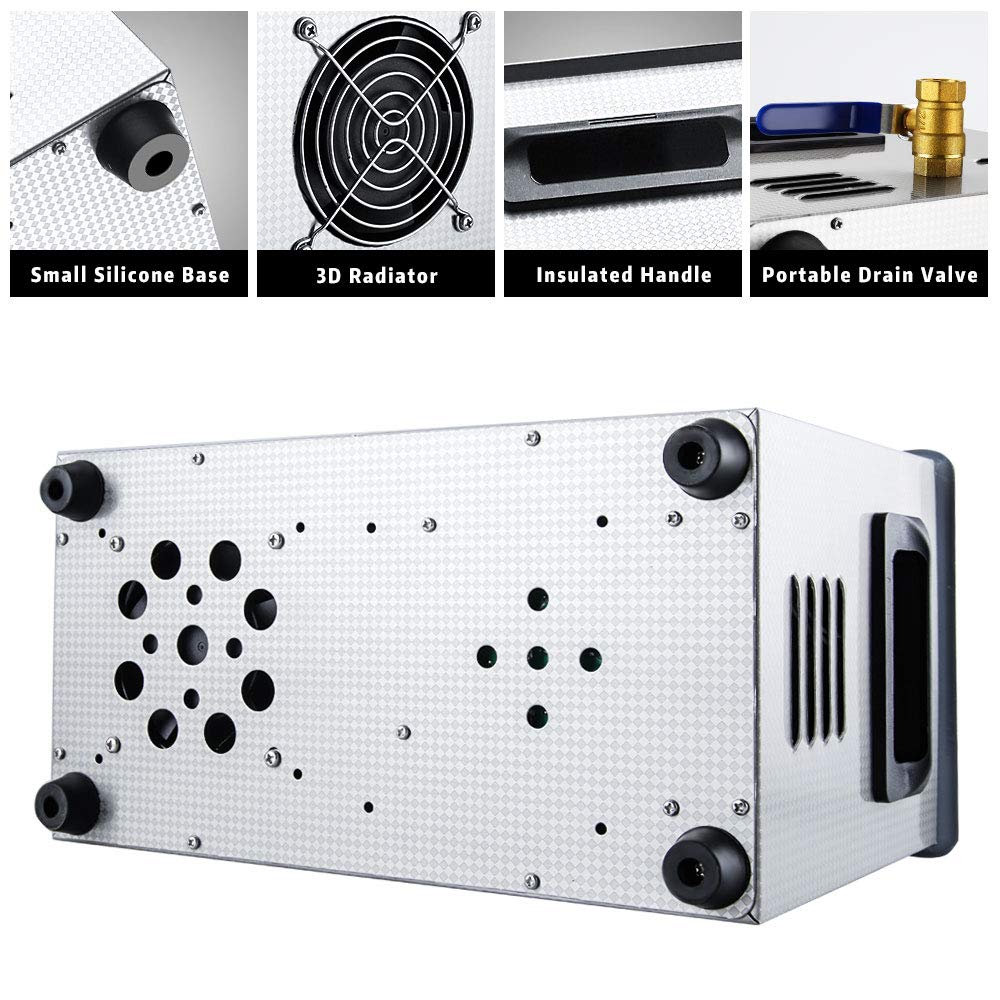 Anbull 6.5L/1.7Gal 180W Professional Ultrasonic Cleaner Machine with 304 Stainless Steel and Digital Timer Heater for Jewelry Watch Coin Glass Circuit Board Small Parts