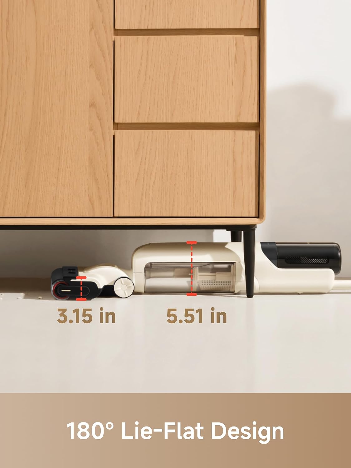 MOVA K30 SE Wet Dry Vacuum Cleaner, 180° Lie-Flat Reach Smart Vacuum Mop, 0 in Dual-Edge Cleaning, one-press self-cleaning, Lightweight, Powerful 18000Pa Suction Floor Cleaner for Hard Floors Pet Hair