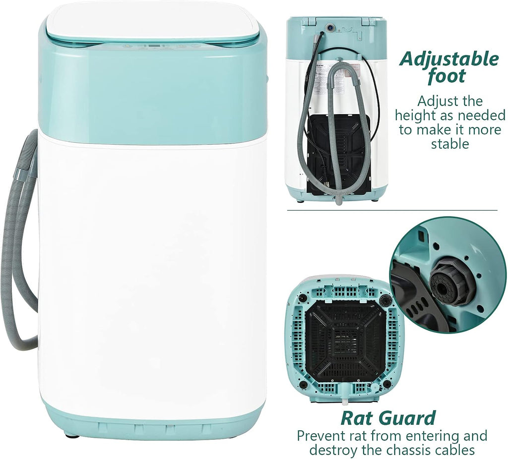 Giantex Portable Washing Machine, Washer and Spinner Combo 8lbs, with Faucet Adapter, 1 cu.ft 6 Program 6 Water Levels Built-in Drain Pump, Top Load 2 in 1 Full Automatic Laundry Washer Apartment Dorm