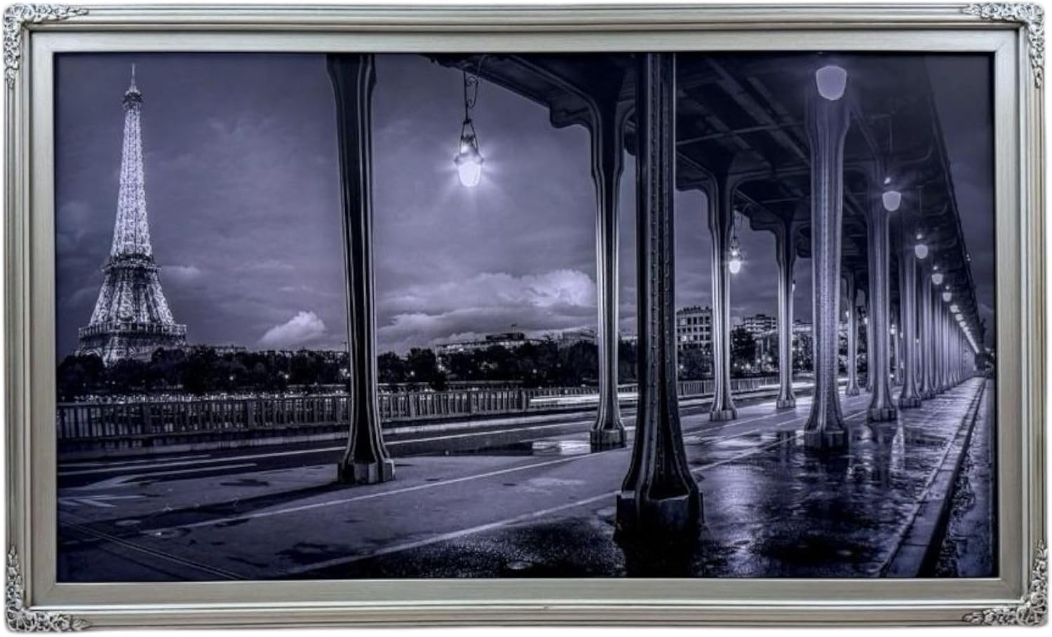32, 43, 50 & 55 Inch Handmade wood ornate TV Frame for Samsung The Frame TV. ANTIQUE SILVER FINISH (not for use with other models) (2021-2024 models) (55 INCH)
