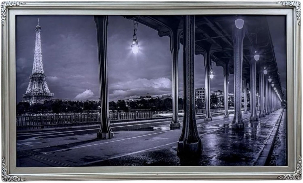 32, 43, 50 & 55 Inch Handmade wood ornate TV Frame for Samsung The Frame TV. ANTIQUE SILVER FINISH (not for use with other models) (2021-2024 models) (50 INCH)