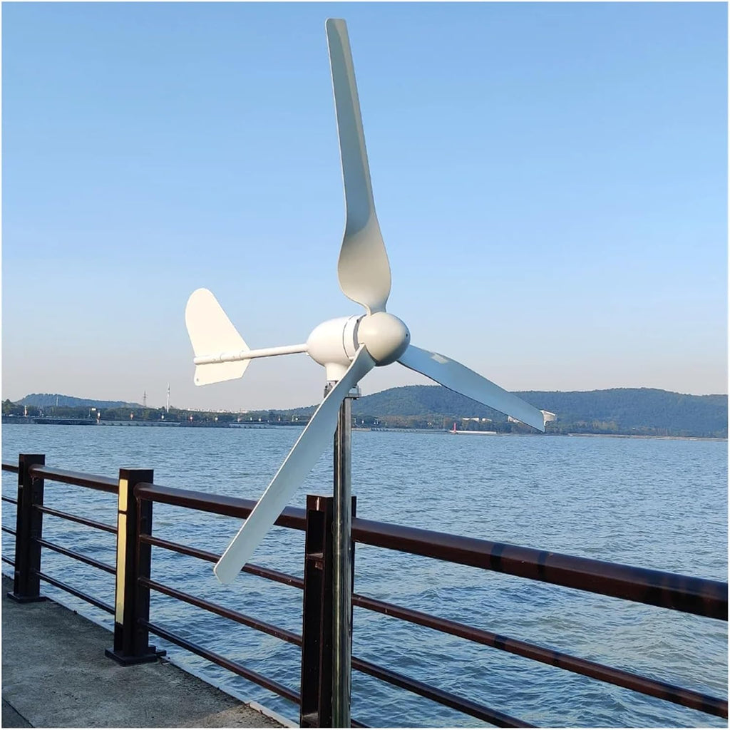Wind Turbine Generator Kit 3000W Low Noise Horizontal Turbine 12V/24V/48V Wind Power Generator for Hybrid Solar Wind System for Home, Farm, RVs, Boats(LCD Hybrid Control,48V)