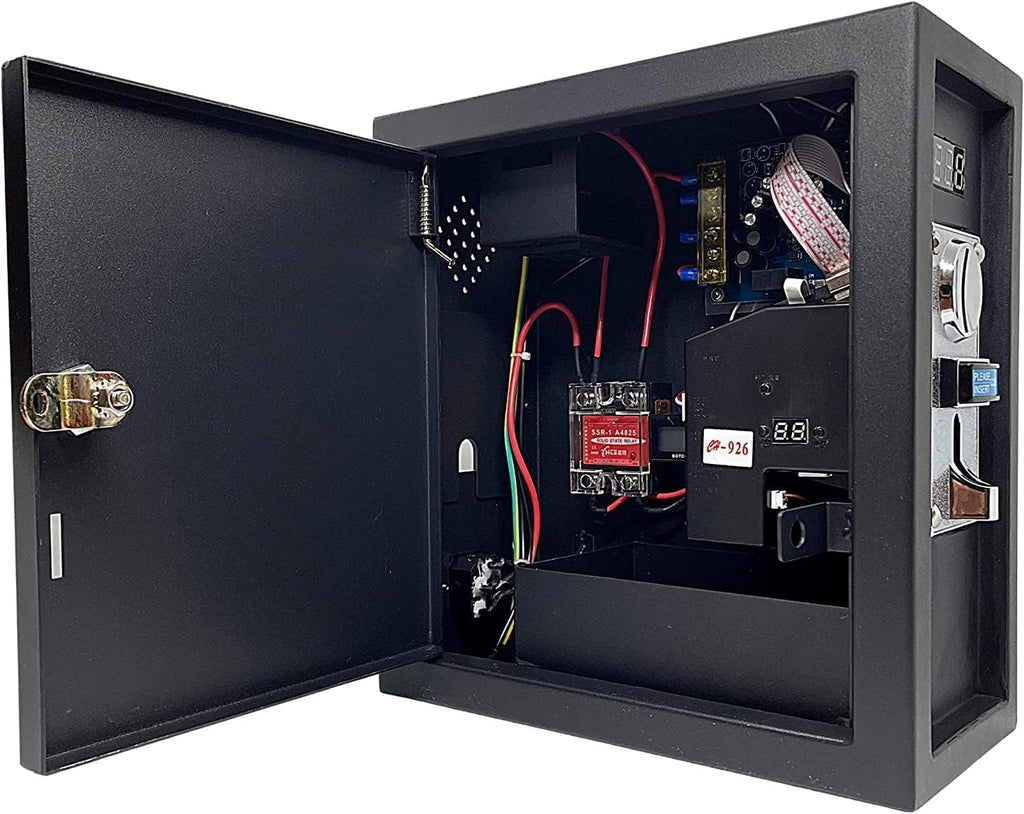 Sintron ST-002 110V Coin Operated Timer Control Power Box for Electronic Device Vending Machine, Gaming Machines, Massage Chairs, Shoe Polishers, Washing Machines, Chargers, Dryers, Auto Car Wash, PCs
