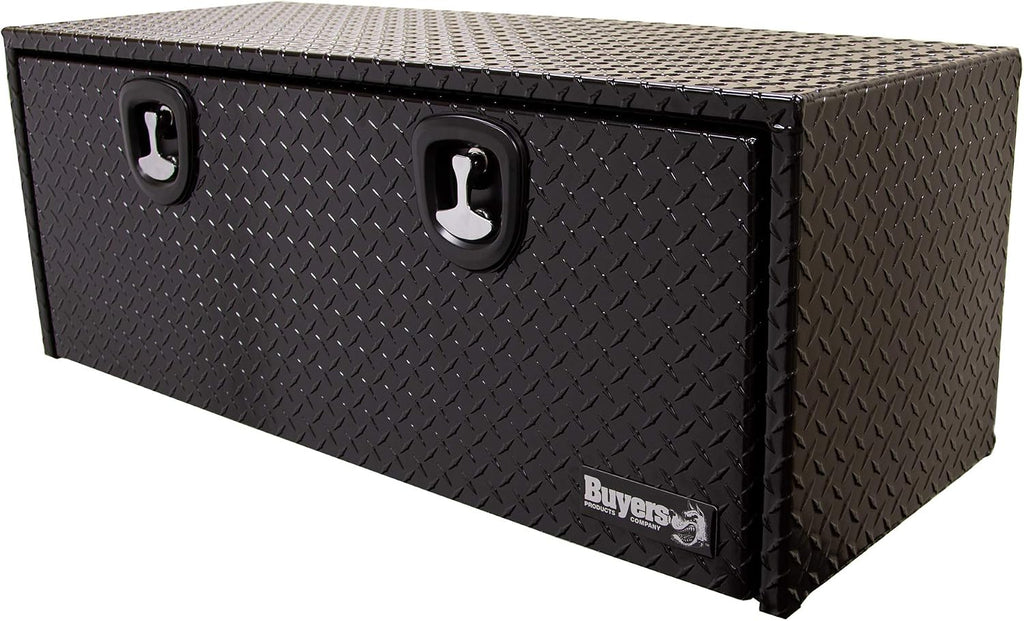 Buyers Products 1725120 Black Diamond Tread Aluminum Underbody Truck Tool Box, 18 x 24 x 48 Inch, Made In The USA, Truck Box For Storage & Organization, Durable Job Box for Truck