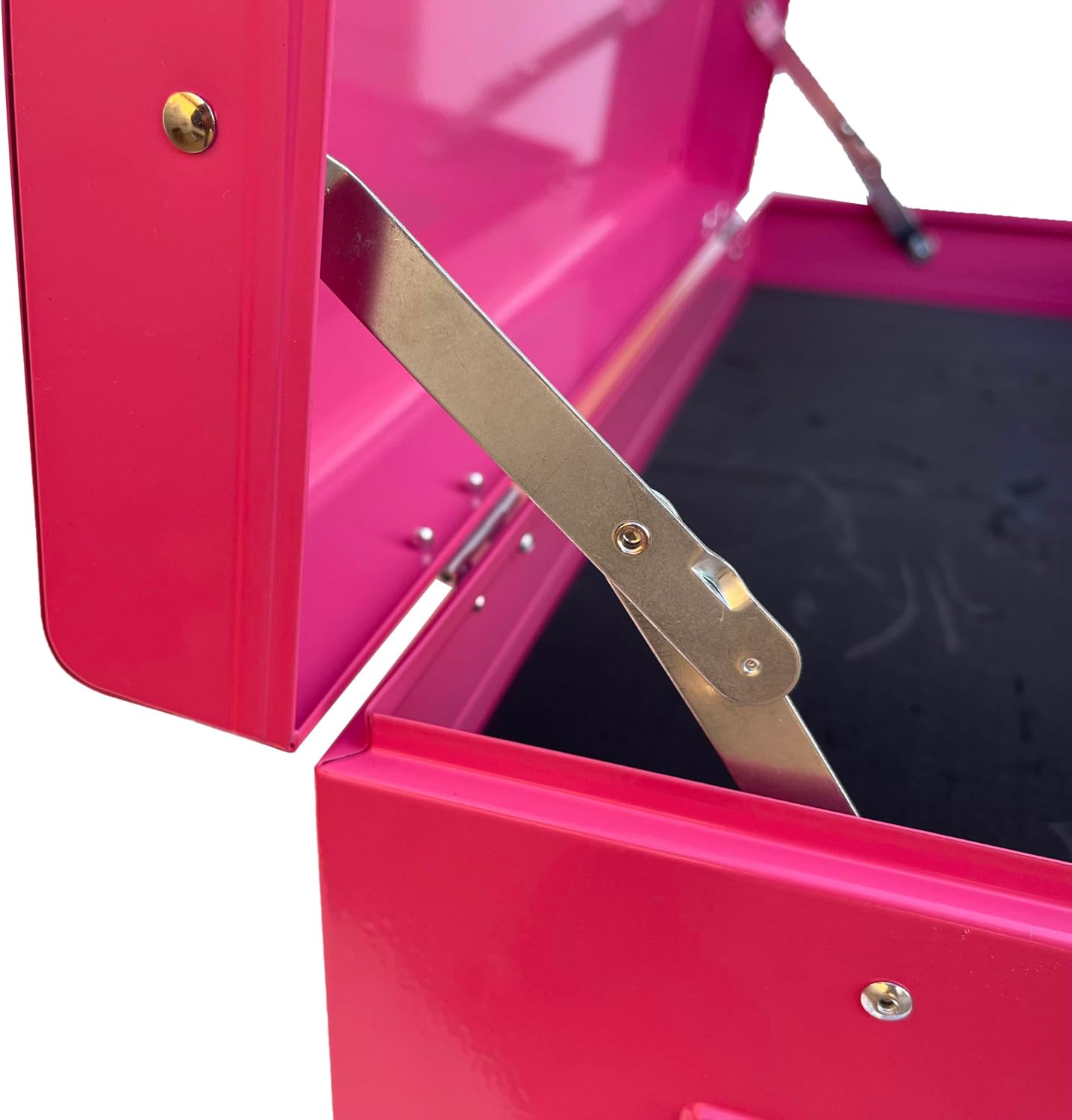 Workington Portable Metal Tool Chest with 9 Drawers, 24' 9-Drawer Tool Chest Cabinet with Ball Bearing Drawer Slides, Steel Tool Storage Box Organizer 4006 Pink