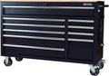 Tool Chest Cabinet, Large Capacity Metal Tool Box with Wheels and Cylinder Locking, Roll Around Storage Organizer Tool Cart for Garage, Redtool cabinets on Wheels (Black, 6-Drawer)