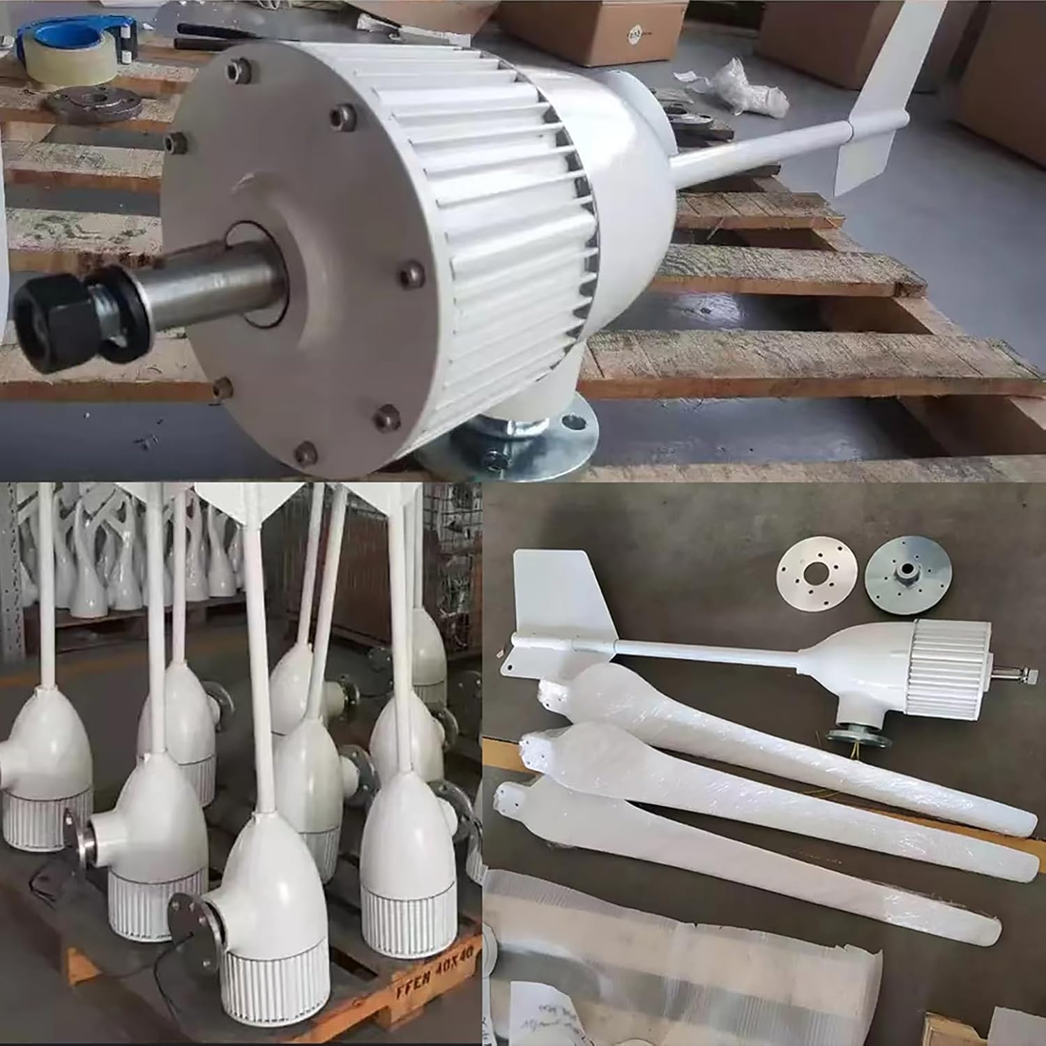 Wind Turbine Generator 3000W High-Power Wind Turbines 48V / 96V Wind Generator Kit with Controller and 3 Blades, Wind Power Generator for Domestic Use, Industry, Ships, Streets, Farms,96v