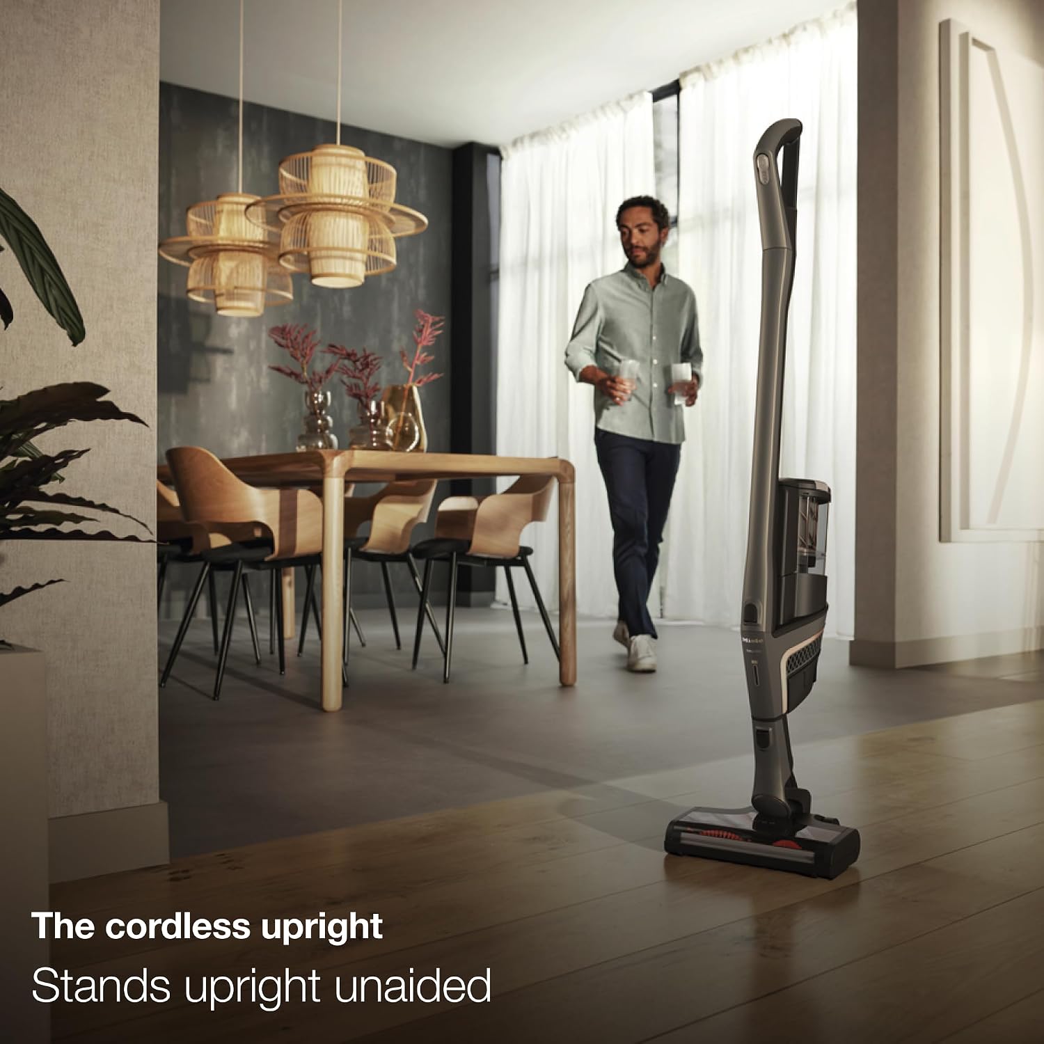 Miele Triflex HX2 Pro Self-Standing Cordless Stick Vacuum Cleaner, 120 min runtime, Infinity Grey PearlFinish / Rose Gold
