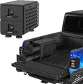 Hooke Road Truck Bed Tool Box MOLLE Panel for Jeep Gladiator JT, Toyota Tacoma 5' Bed, Chevy Colorado & GMC Canyon 5'2' Bed, Wheel Well Lockable Toolbox Security Tool Organizer