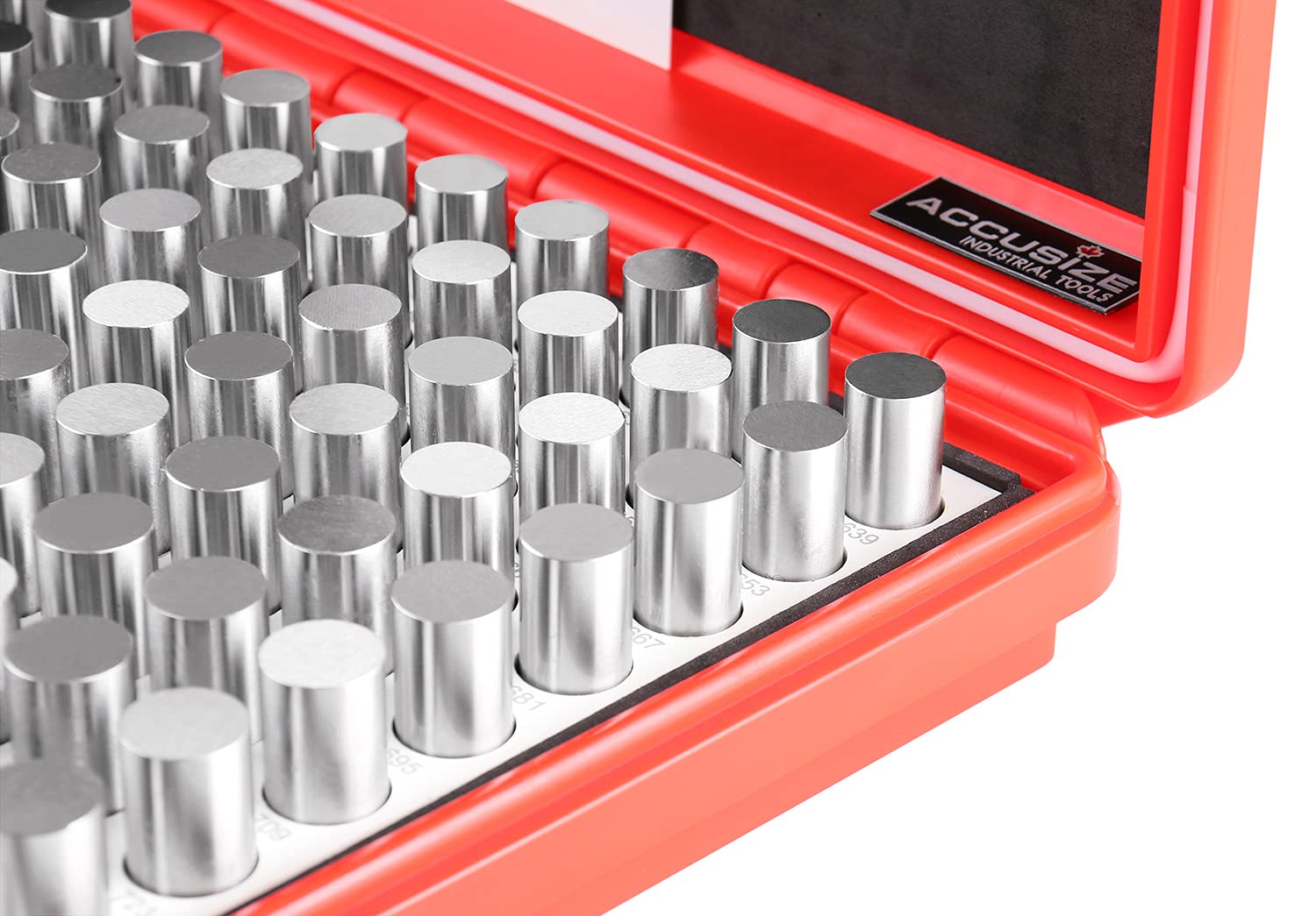 Accusize Industrial Tools 0.626''-0.750'', 125 Pcs Steel Plug Pin Gauge Set, Minus, Class Zz, M4(-)