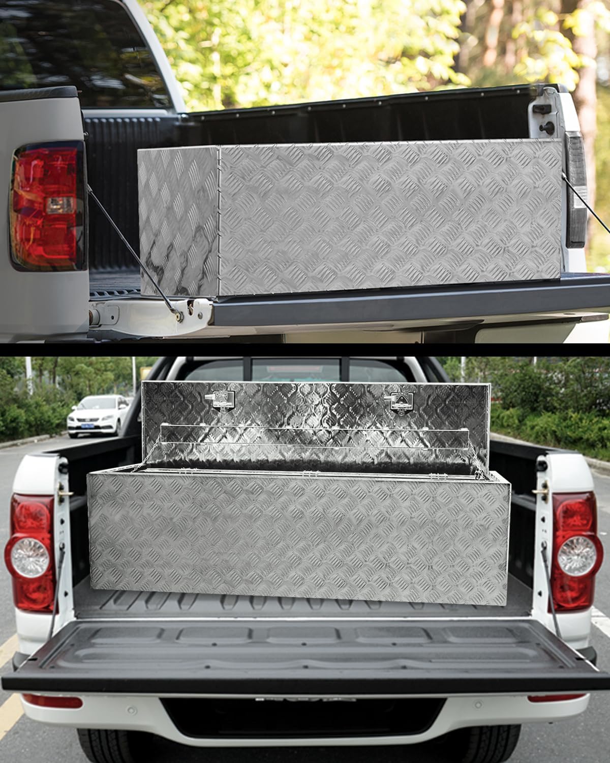 Truck Tool Box W/Compression Latch and Keys,60 x 18 x 18 Inch,Truck Toolbox For Storage & Organization,Heavy-Duty Truck Bed Tool Box