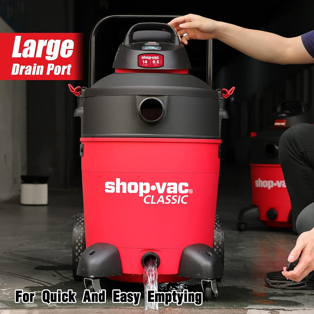 Shop-Vac 14 Gallon 6.5-Peak HP Wet/Dry Vacuum with Filter, Hose and Accessories,5973136