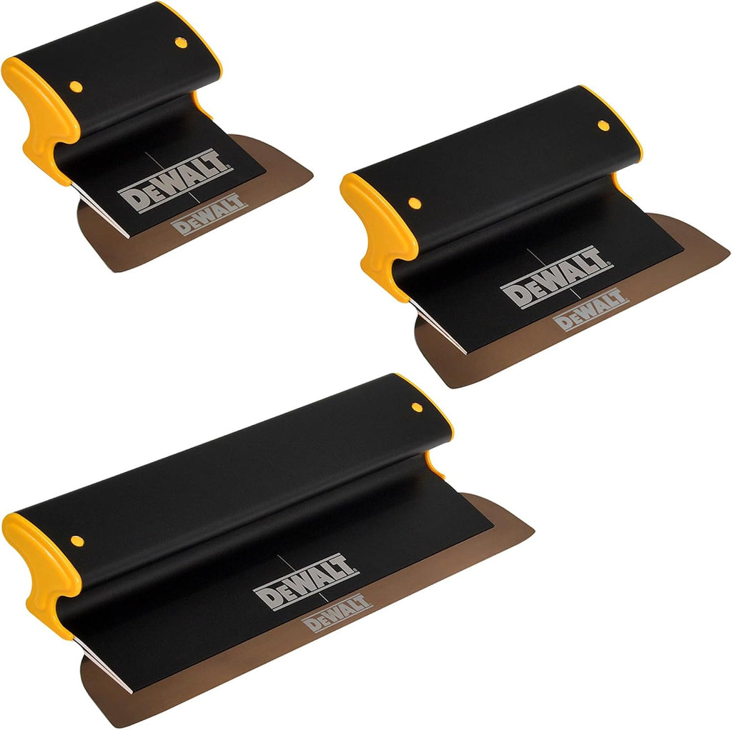 DEWALT Drywall Skimming Blade Set - 7', 10' & 16' Blades | Pro-Grade | Extruded Aluminum & European Stainless Steel Construction | High-Impact End Caps | 3-442