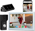 Smart Video doorbell intercom System videophone for Home with 10.1 inch Big Touch Screen, 1080p Night Vision doorbell Camera with Monitor, Tuya APP, Talk, Video Recording, Unlock, Playback