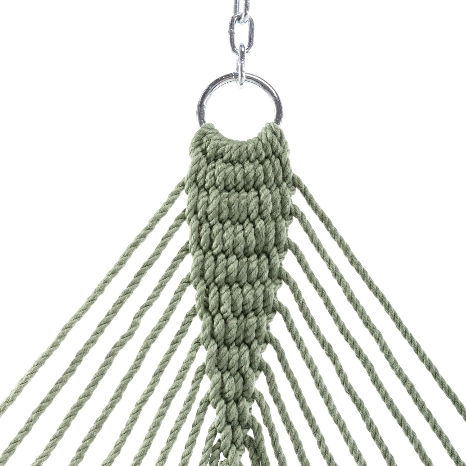 Original Pawleys Island Large Meadow DuraCord Rope Hammock – 13 ft. x 55 in., 2-Person, 450 lb Capacity, Oak Spreader Bar, Zinc-Plated Hardware, Handcrafted in the USA