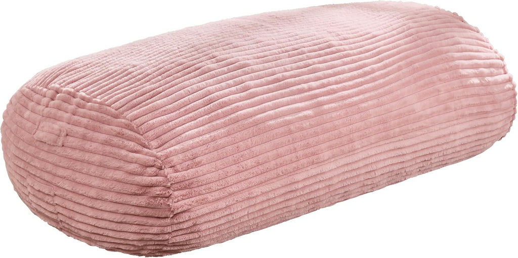 Hobestluk 6FT Bean Bag Chairs Adult Bean Bag with Portable Handle Comfy Large Bean Bag Lounge Chair with Removable Cover for Living Room Bedroom (Stripe Pink, 6FT)