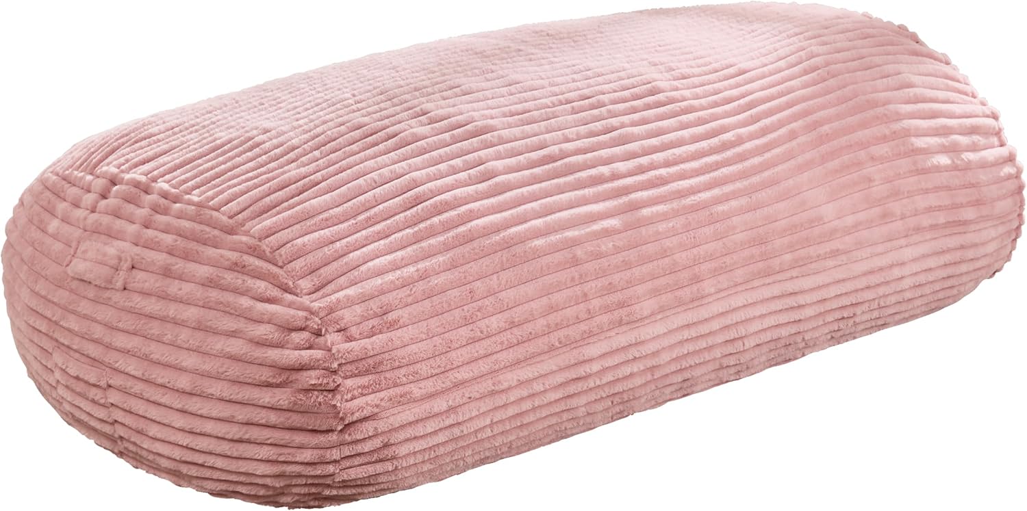 Hobestluk 6FT Bean Bag Chairs Adult Bean Bag with Portable Handle Comfy Large Bean Bag Lounge Chair with Removable Cover for Living Room Bedroom (Stripe Pink, 6FT)