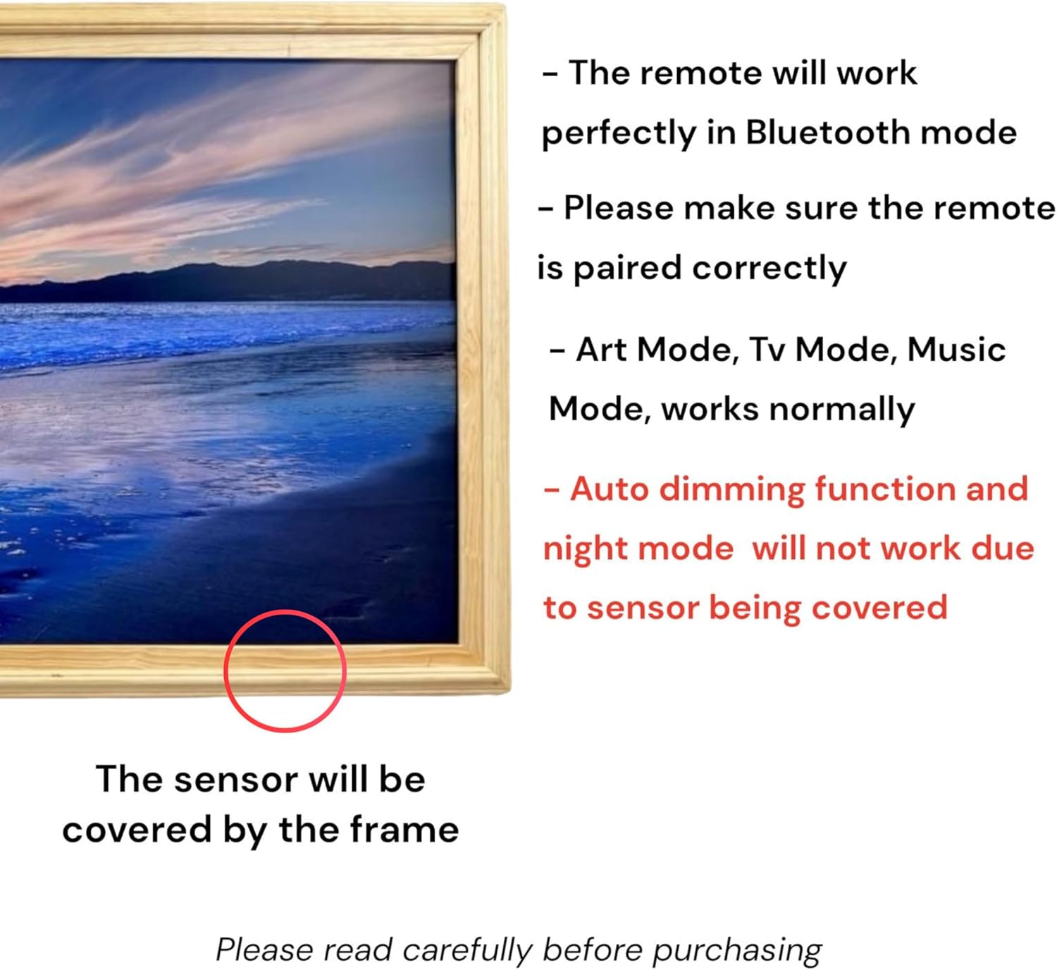 32, 43, 50 & 55 Inch Handmade wood ornate TV Frame for Samsung The Frame TV, Natural wood finish (not for use with other models) (50 INCH)
