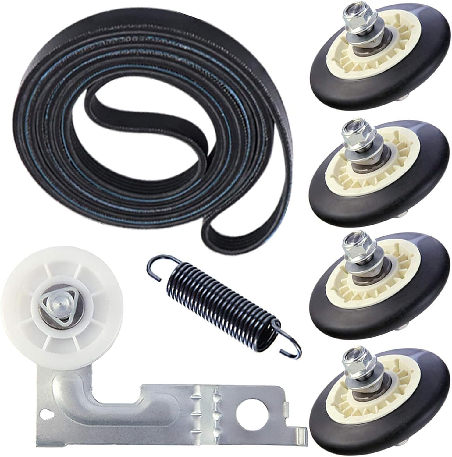 #US Replacement part Fits for Kenmore 796.81582410 Dryer Rollers Belt Idler Pulley Kit pulpart#24107805