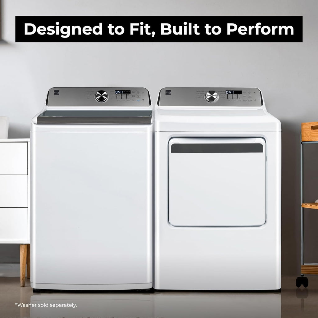 Kenmore 7.0 cu. ft. Front Load Gas Dryer - with Guard to Reduce Wrinkles & Static - Smart Sensor Drying - LED - White