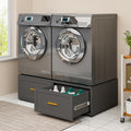 2 Pack Metal Washer and Dryer Pedestals, 28' W Heavy Duty Washer Dryer Pedestal, 16' H Washer Pedestal with Drawer, 440LBS Universal Laundry Pedestal for Washer and Dryer (2pack-Black)