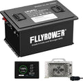 FLLYROWER Golf Cart Lithium Battery 48V 105AH with 16500 Deep Cycles and BMS Lifepo4 Battery 48V Grade A Cells Include 20A Charger and Monitor for Golf Cart