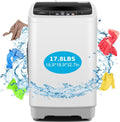 Nictemaw Portable Washing Machine 17.8Lbs Capacity Portable Washer with Drain Pump 2.4Cu.ft Full-Automatic Compact Washer with 10 Programs 8 Water Level for Home, Apartment, RV, Dorms