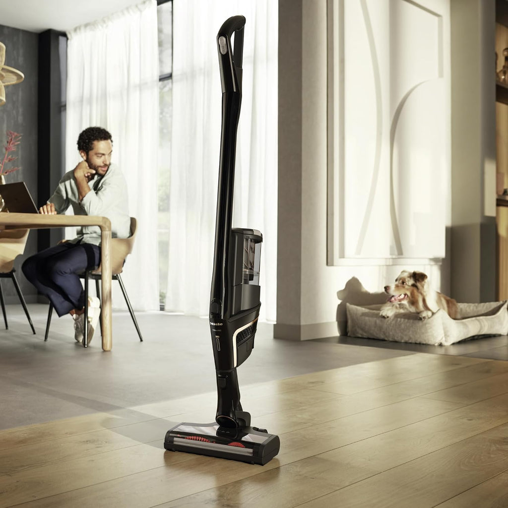 Miele Triflex HX2 Cat & Dog Self-Standing Cordless Stick Vacuum Cleaner 60 min runtime,Obsidian Black / Rose Gold