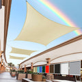 Royal Shade 12' x 20' Beige Rectangle Square Sun Shade Sail Order to Make RTAPR0816 Canopy, UPF50+ 95% UV Blockage, 200GSM Commercial Standard Heavy Duty, 3 Years Warranty (We Make Custom Size)