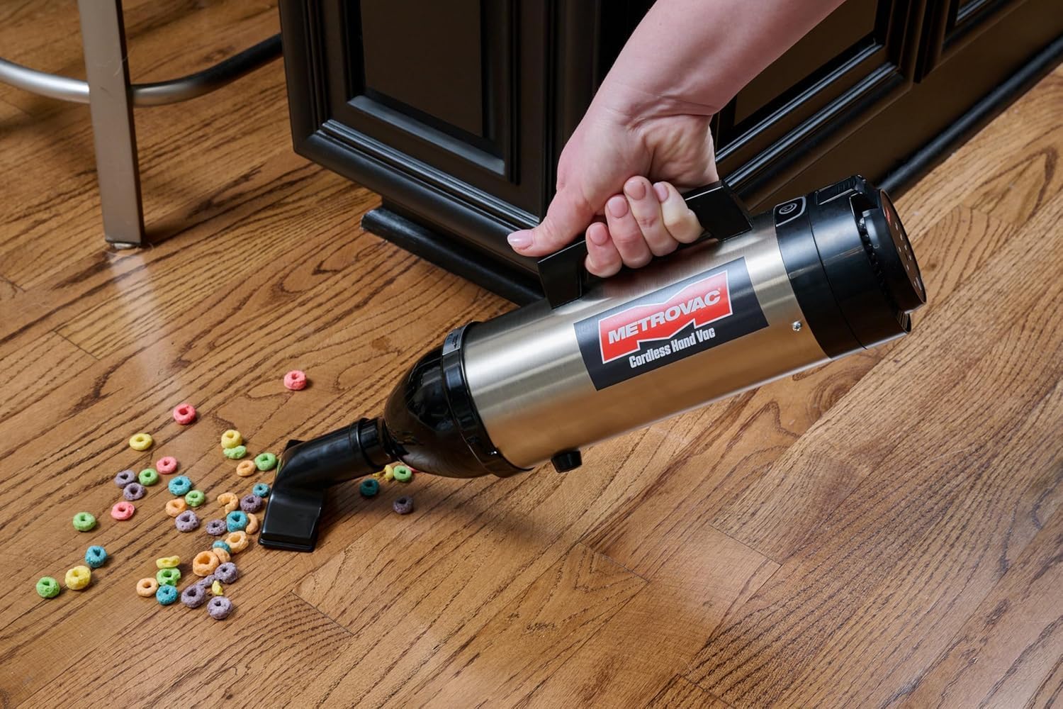 METROVAC CHV-S6 Deluxe Cordless Hand Vac – Portable, (2) Rechargeable 250W DC Motor Vacuum Cleaner for Home, Auto Shop, and Pet Hair – Premium Handheld Vacuum with HEPA Filtration - Stainless Steel