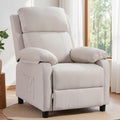 Korser Recliner Chair, Living Room Chairs for Adults, Padded Deep Seat Reading Chair with Side Pockets, Small Recliners for Small Spaces, Lounge Chair for Living Room, Bedroom, and RV (Linen)