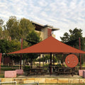 Terylene Waterproof Sun Shade Sail UV Blocker Sunshade Patio Equilateral Triangle Knitted 220 GSM Block Fabric Pergola Carport Awning 12' x 12' x 12' in Color Iron Red