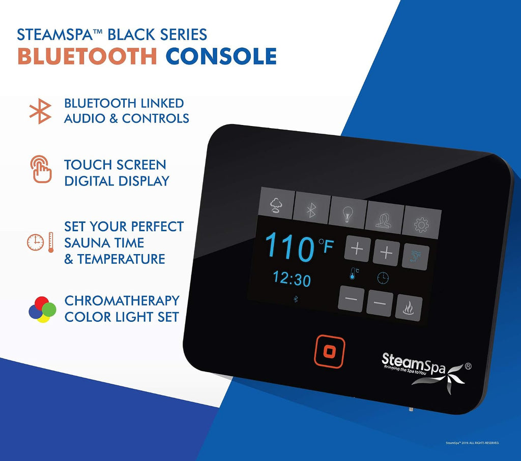 Steam Shower Generator Kit | Brushed Nickel + Auto Drain Combo|Dual Bottle Aroma Oil Pump | Steam Sauna Spa Stall Package|Touch Screen Wifi App/BT Control Panel |12 kW Raven | RVB1200BN-ADP