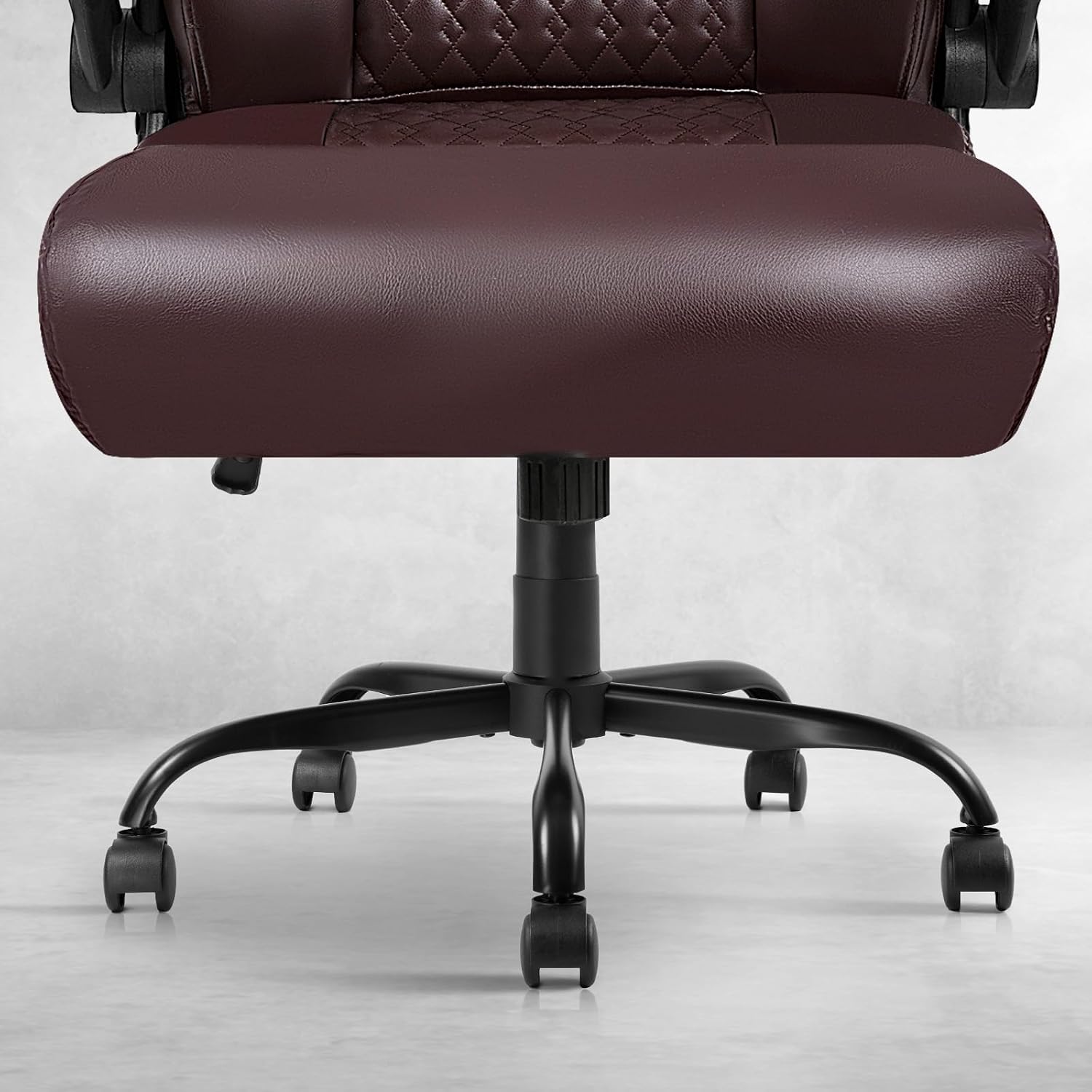 VITESSE Executive Office Chair,Heavy Duty Office Chair with Flip up Armrest,Ergonomic High Back Computer Gaming Chairs Home 400lbs, Big and Tall with Lumbar Support（Brown）