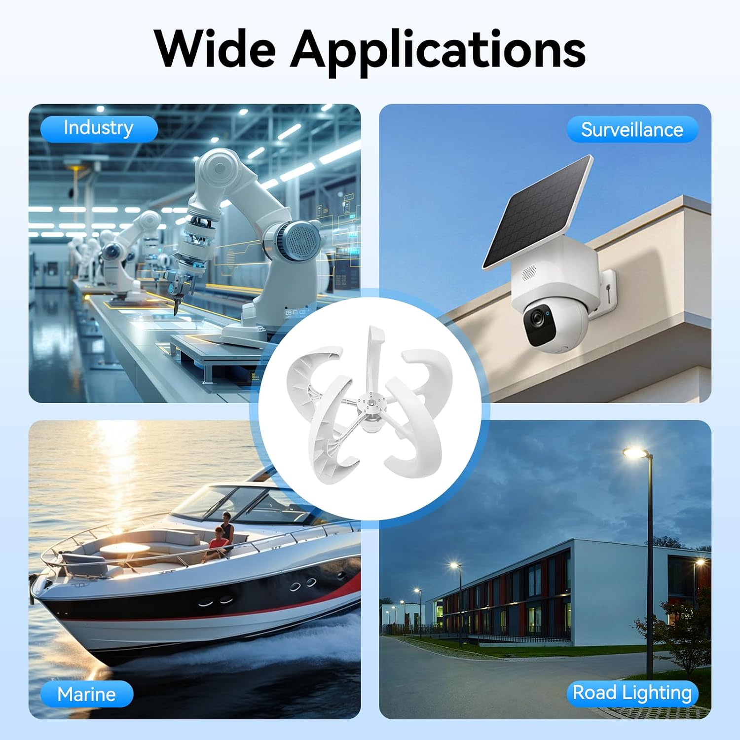 Wind Turbine Generator, 600W DC 24V 5 Blades Lantern Motor Vertical Axis Windmill Lantern Wind Turbine Turbines Generator Kit with Flange Plate&Controller for Home Monitoring Boat/Ship