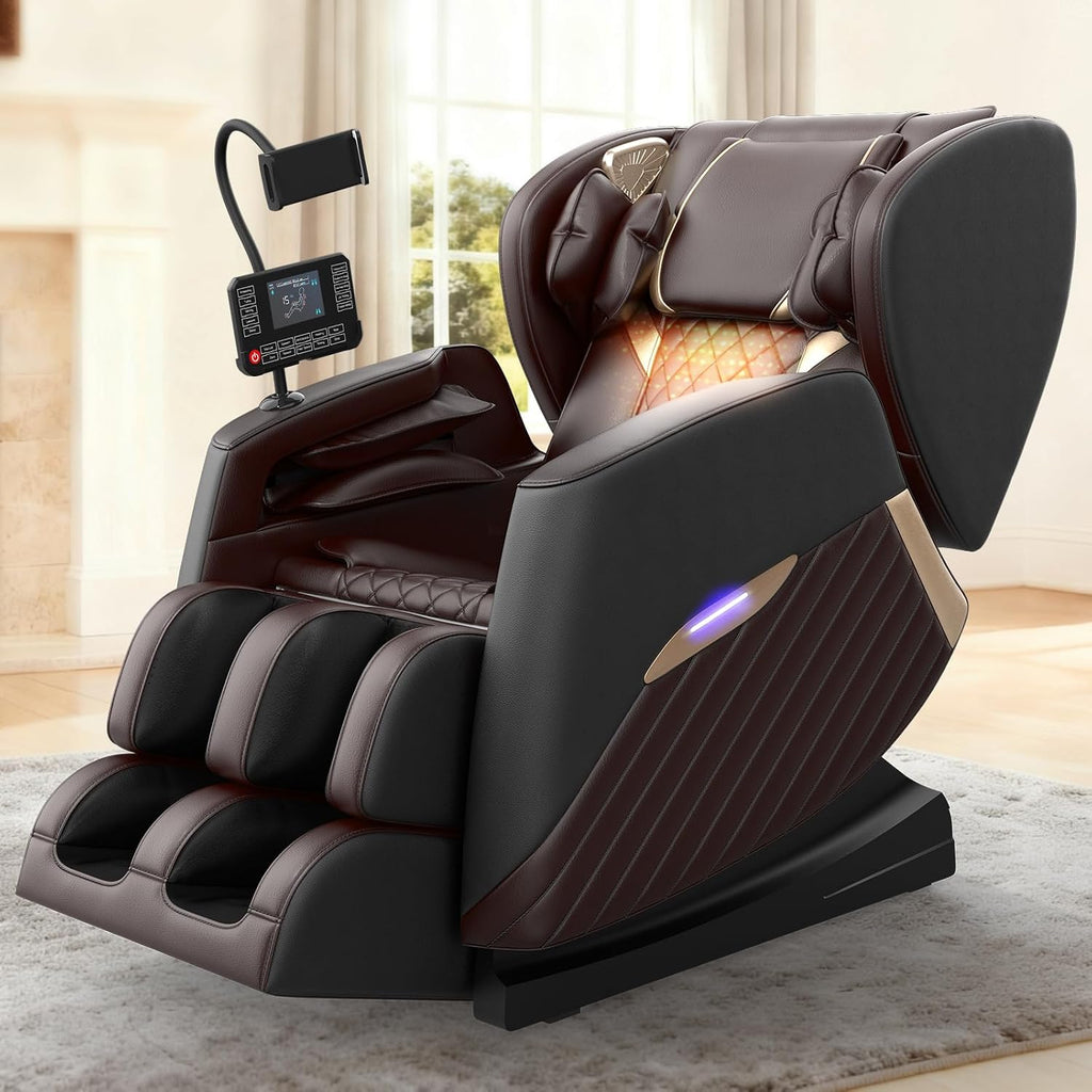 2026 Massage Chair Full Body, Zero Gravity Massage Chair with 16 Fix Rollers, Auto Massage Program, Foot and Calf Massage, Recliner Chair with Heating, Touch Screen Controller, Bluetooth Speaker