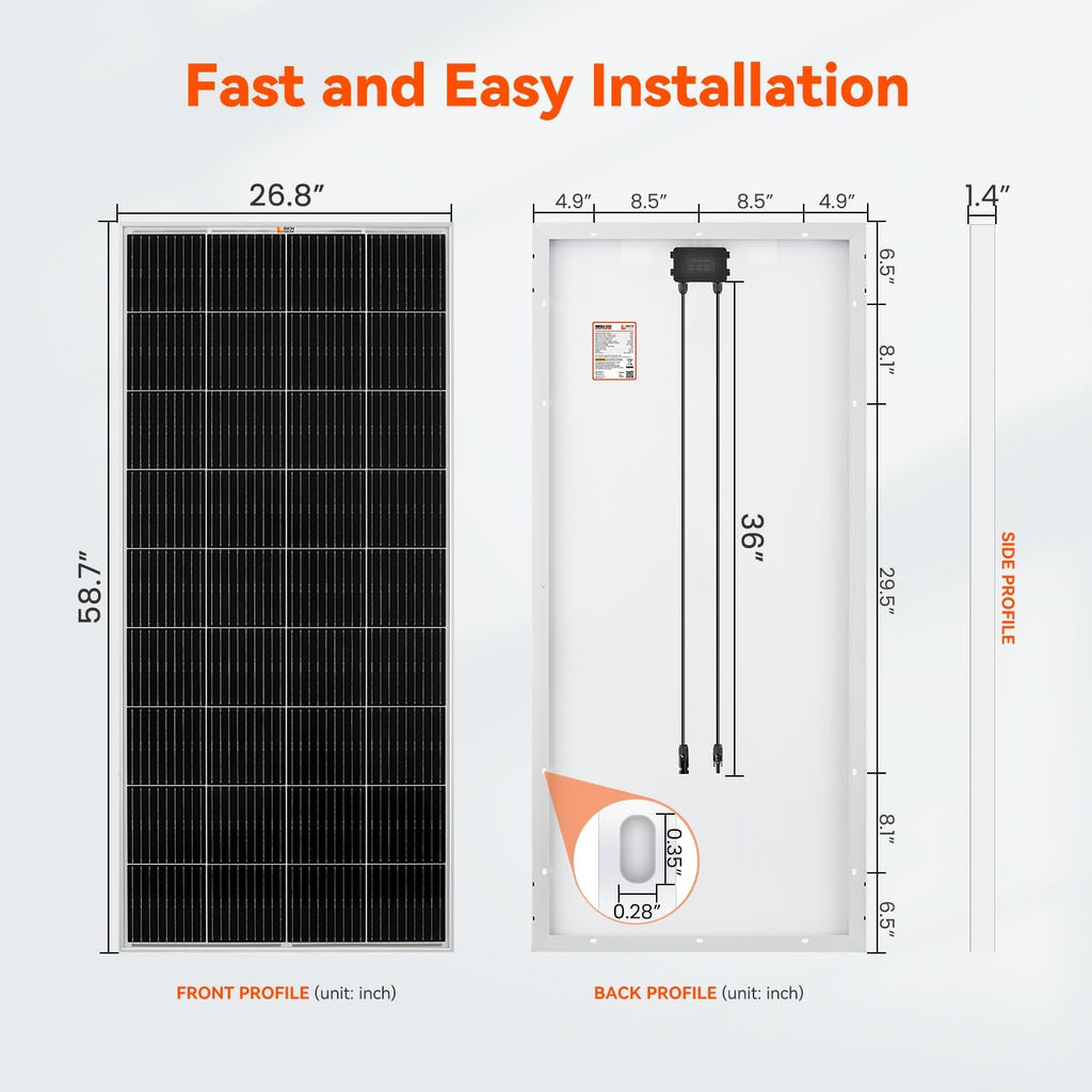 RICH SOLAR 600 Watt Premium Solar Kit - 3 Pack of 200W Panel, 40A MPPT Charge Controller, Bluetooth Module Fuse, Mounting Z Brackets, Adaptor Kit, Tray Cables Set, Off-Grid 12V Solar Power System