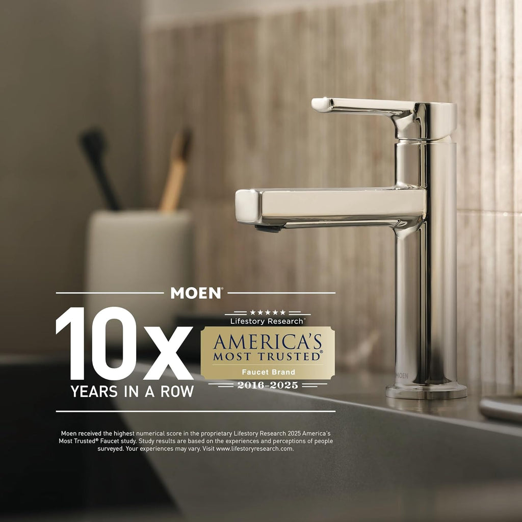 Moen Align Brushed Gold Eco-Performance Pressure Balancing Modern Tub and Shower Trim Kit with Showerhead, Lever Handle, and Tub Spout, Valve Required, T2193EPBG