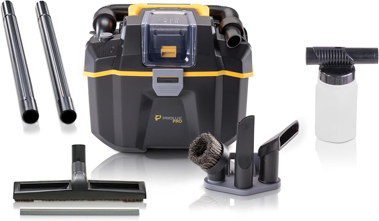 Prolux Surge Pro Cordless Wet/Dry Light Commercial Vacuum Cleaner, 18V High-Performance Battery, Brushless Motor, Versatile Wet/Dry Pickup & Blower, HEPA Filtration