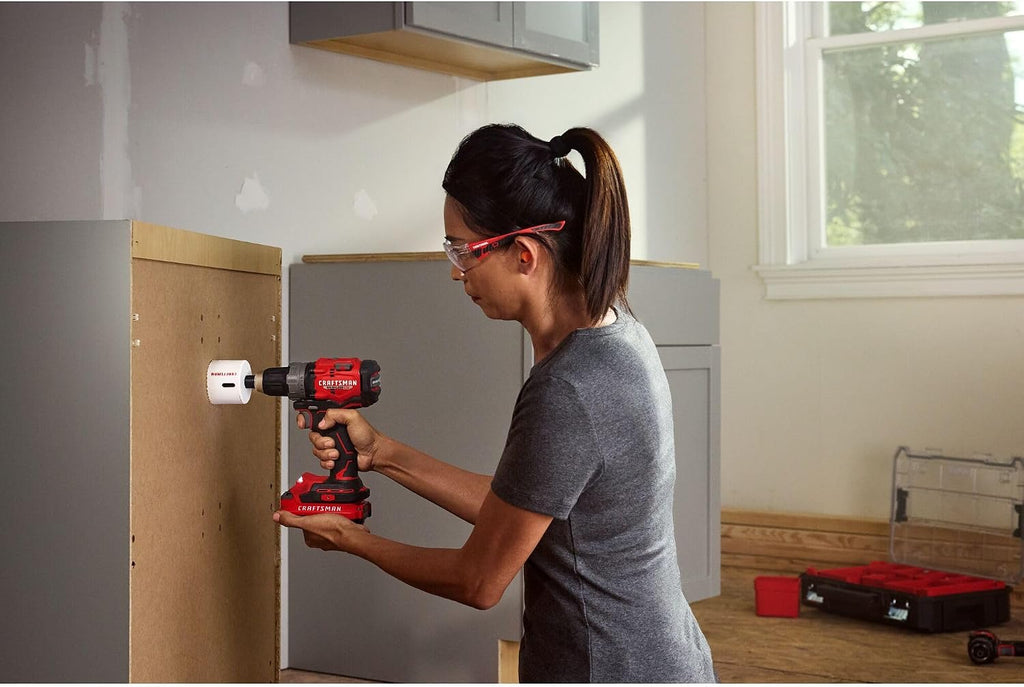 CRAFTSMAN V20 1/2 Inch Drill/Driver Kit with 2 Batteries and Charger (CMCD725D2)