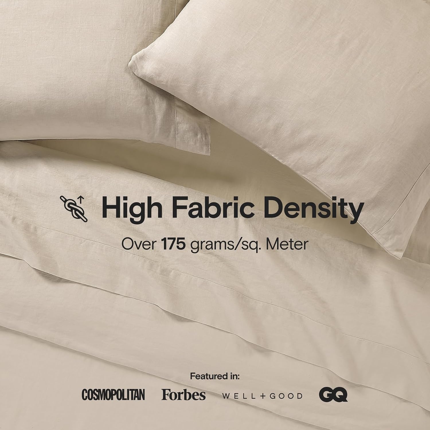 Sijo Stone Washed Organic French Linen Bed Sheet Set, GOTS Certified Organic, Best Cooling Linen Sheet Award by Sleep Foundation, 4 Piece - 2 Pillowcases, 1 Fitted and 1 Flat (Classic, Queen)