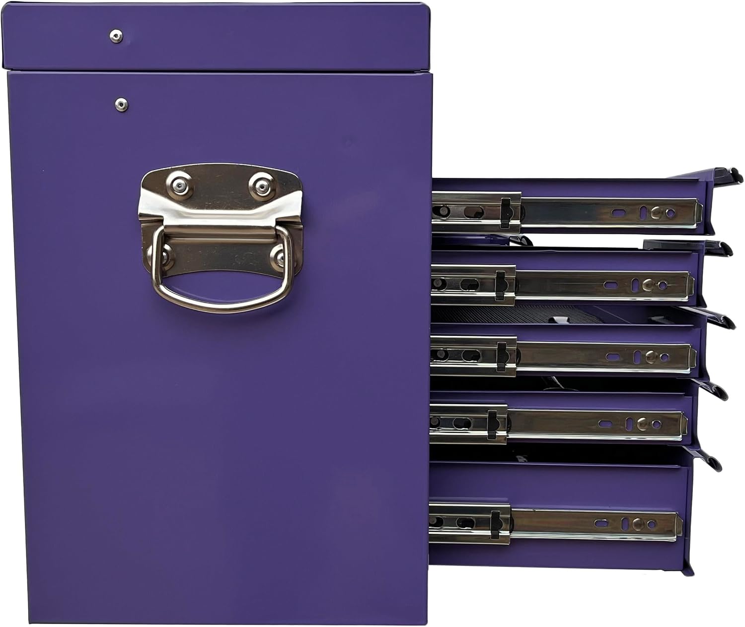 Workington Portable Metal Tool Chest with 9 Drawers, 24' 9-Drawer Tool Chest Cabinet with Ball Bearing Drawer Slides, Steel Tool Storage Box Organizer 4006 Purple