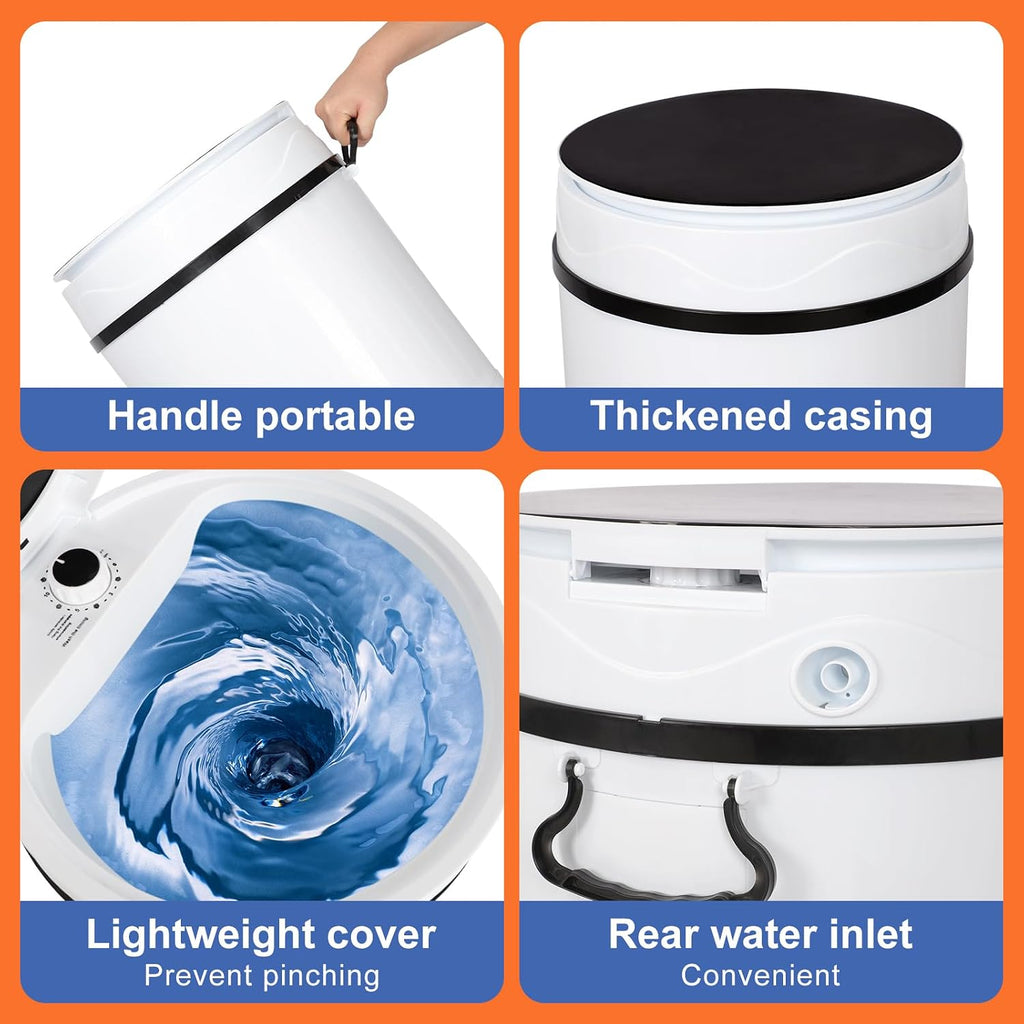 Shoes Washing Machine,Semi Automatic Portable Mini Washing Machine,Washing Shoes/Clothes & Socks and Spin-Dry,PA Soft Bristles Deep Cleaning,Compact Lightweight,Avoid Cold Water