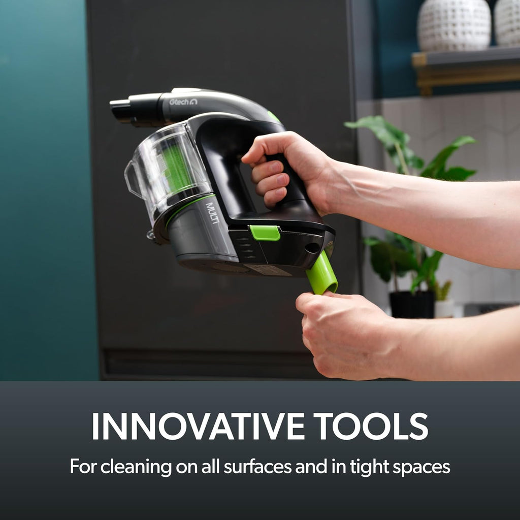 Gtech Multi MK2 Cordless Handheld Vacuum Cleaner with Powered Brush Bar - Mulitple Attachments - Perfect for Home, Stairs, Cars, and More - Rechargeable 22v Li-ion Battery - Lightweight (3.5 lbs.)