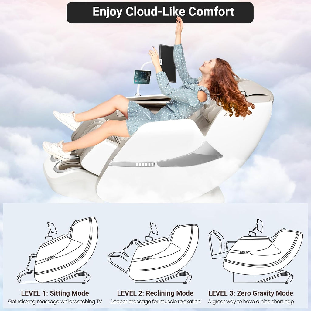 KoziSense A18 3D Massage Chair Full Body, Zero Gravity SL-Track Shiatsu Massage Recliner Chair with Heat, AI Control, Body Scan and Calfrest Extension (Upgraded)