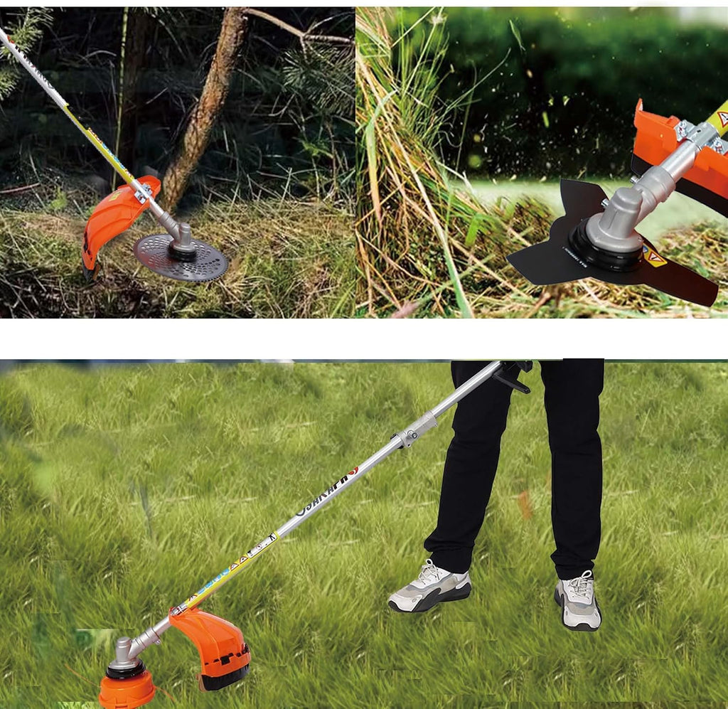 56cc 2-Cycle Gas Multi-Trimmer | 4-in-1 String Trimmer w/Rotatable Pole Saw, Weed Eater Weed Wacker, Brush Cutter & Hedge Trimmer Gas for Lawn, Yard, Garden Care, All-in-one Garden Tool