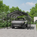 12x20 FT Metal Carport, Garage with Updated Frame Structure, Galvanized Steel Roof and Enhanced Base Canopy, Metal Garage Car Shelter Shade for Car, Boats and Truck