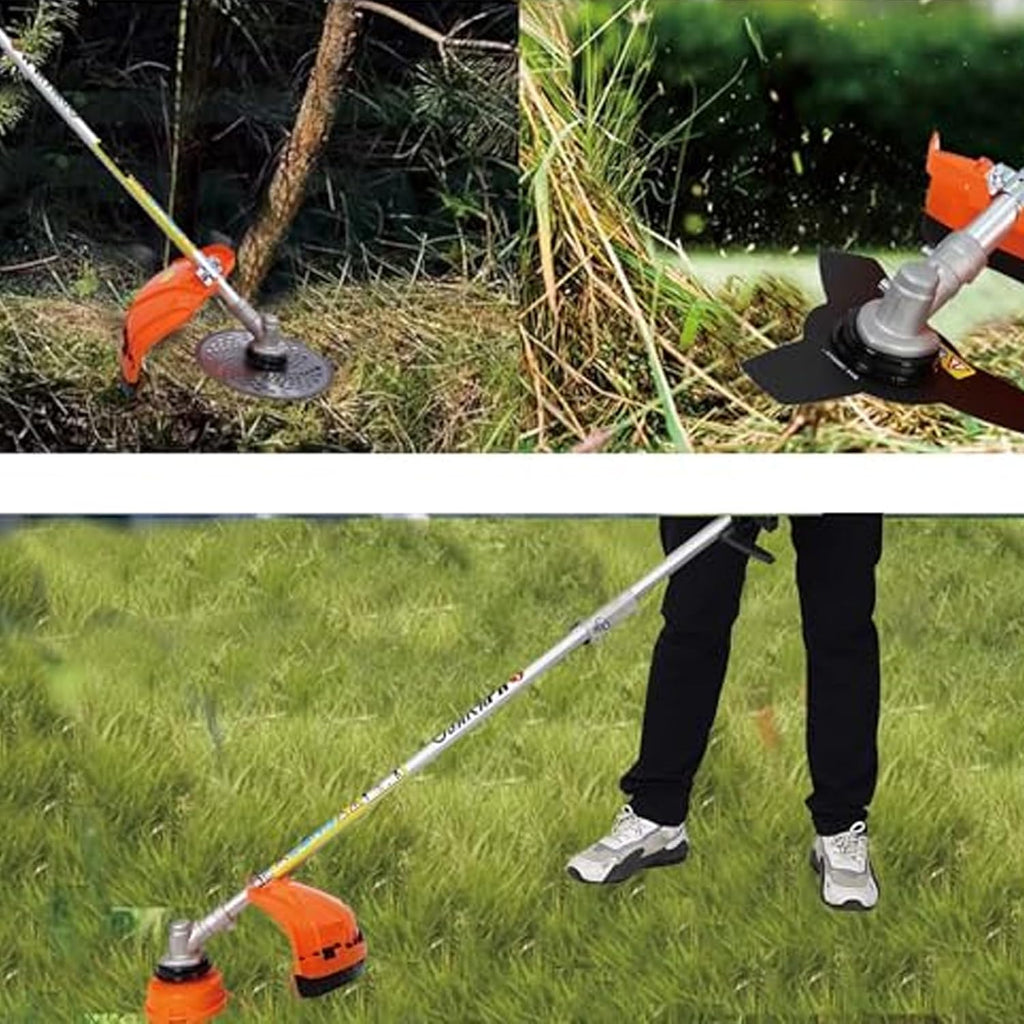 52cc 2-Cycle Gas Multi-Trimmer | 3-in-1 String Trimmer w/Rotatable Pole Saw, Weed Eater Weed Wacker, Brush Cutter & Hedge Trimmer Gas for Lawn, Yard, Garden Care, All-in-one Garden Tool